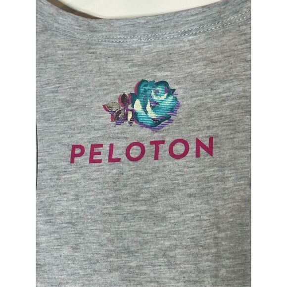 Peloton NEW with tags gray racer tank top - size S- together we go far - Picture 8 of 10